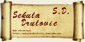 Sekula Drulović vizit kartica
